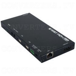 HDMI/USB over CAT5e/6/7 Slimline Receiver with 48v PoH and LAN Serving