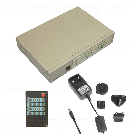 HDMI Matrix Selector - 4 input : 2 output - Full Kit