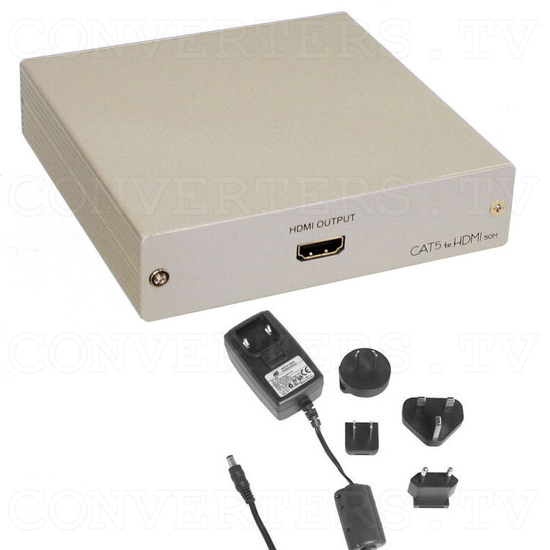 HDMI Video Receiver over Cat5 Cable - 50m - Full Kit