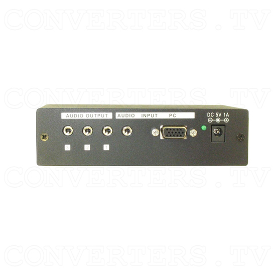 PC HD Component Distributor 1 input : 3 output w/ Stereo Audio - Front View