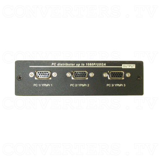 PC HD Component Distributor 1 input : 3 output w/ Stereo Audio - Back View