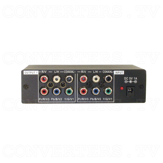 HD-SD Distributor 1 input : 3 output w/Digital & Analog Audio - Back View