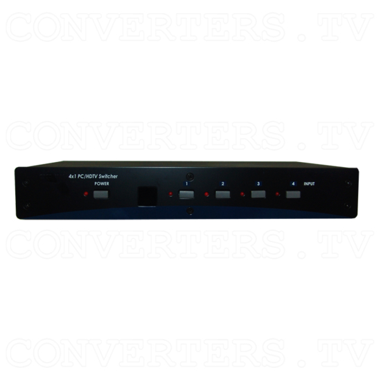 PC/HD Switcher 4 input : 1 output w/RS232 - Front View