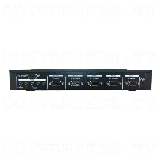 PC/HD Switcher 4 input : 1 output w/RS232 - Back View