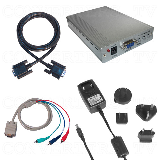 PC-HD to PC-HD Scaler w/PC-HD pass-thru - Full Kit