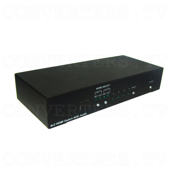 HDMI v1.3 4 In 2 Out Switcher with Audio - Full View