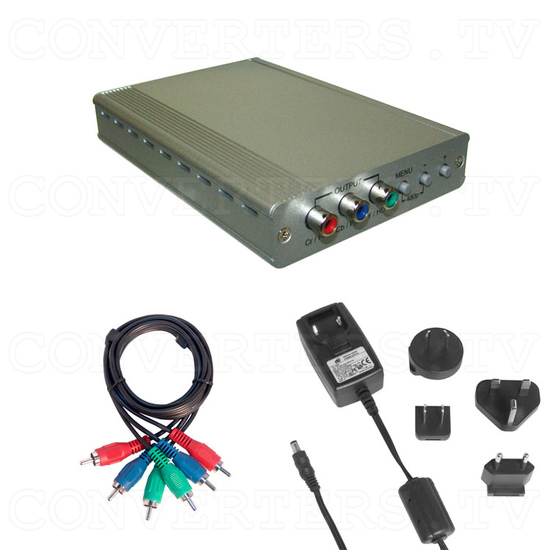 DVI-I to Component (HD) Scaler Box - Full Kit