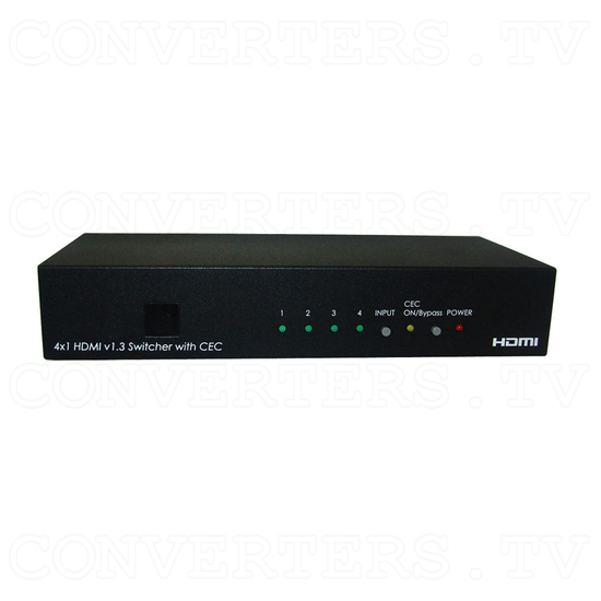 HDMI v1.3 4 In 1 Out Switcher with CEC - Front View