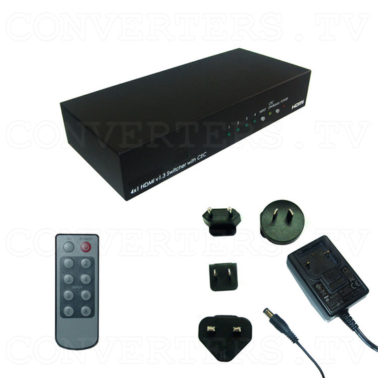 HDMI v1.3 4 In 1 Out Switcher with CEC - Full Kit