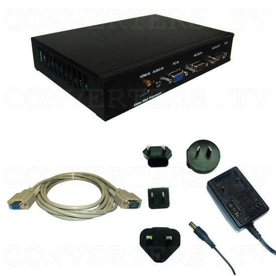 Video Wall Controller Processor for Video Walls - with RS232 and VGA/HDMI Upscale - Full Kit