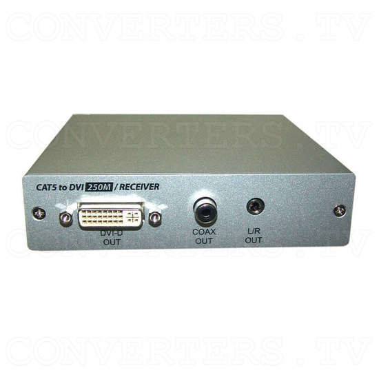 DVI Over CAT5 Receiver Box - 250 meters - Front View