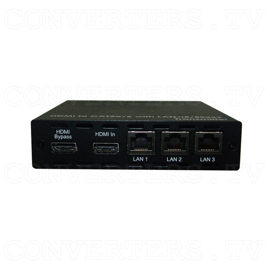 HDMI to One CAT5e/CAT6 Cable with LAN/PoE/IR Transmitter - Front View