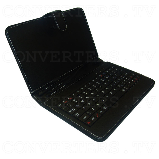 7 Inch Android Tablet Leather Case with Built-In Keyboard - Full View