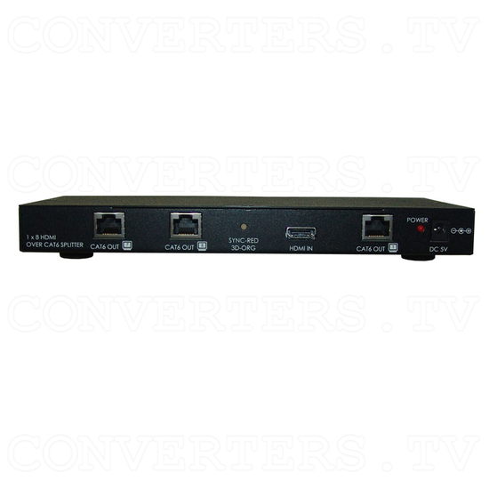 HDMI 1 In 8 Out Single CAT6 Splitter - Front View