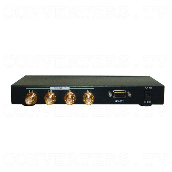 3G-SDI 4 In 4 Out Switcher and Splitter - Back View