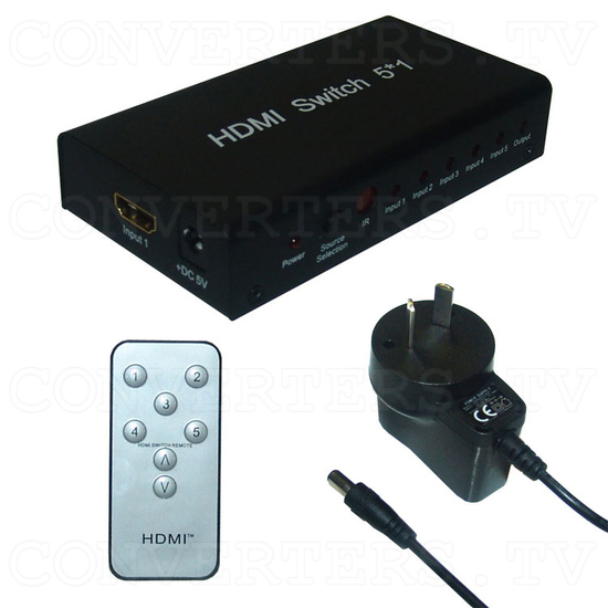 HDMI Switch 5 in 1 out - Full Kit