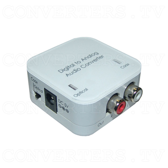 Coaxial/Optical to R/L Audio Converter -192kHz - Full View
