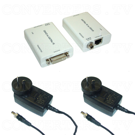 DVI over CAT5e/6 Transmitter and Receiver - Full Kit
