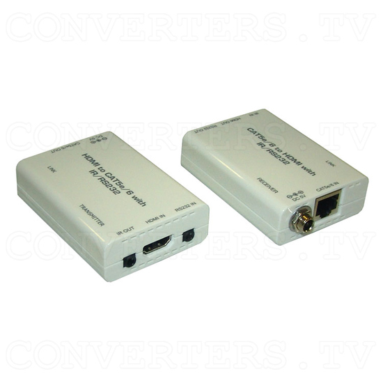 HDMI over CAT6 Transmitter and Receiver with IR & RS232 - Full View
