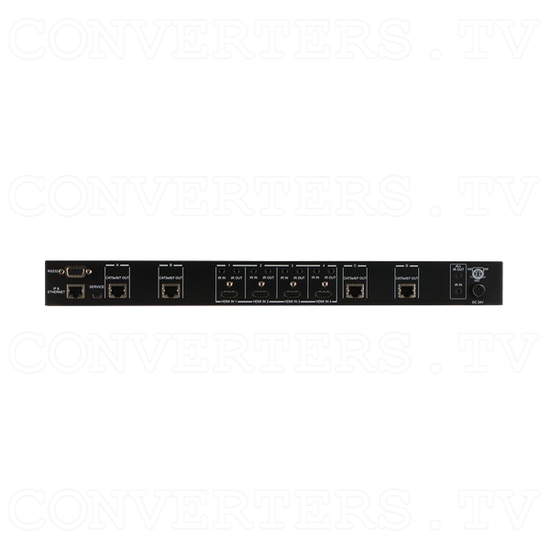 HDBaseT 4x4 UHD HDMI over CAT5e/6/7 Matrix with LAN Serving - Back Panel