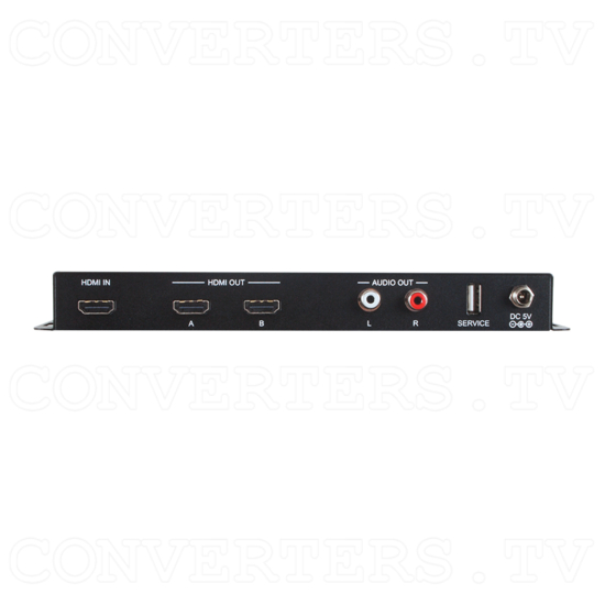 1 In 2 Out UHD 4K2K Splitter Scaler - Back View