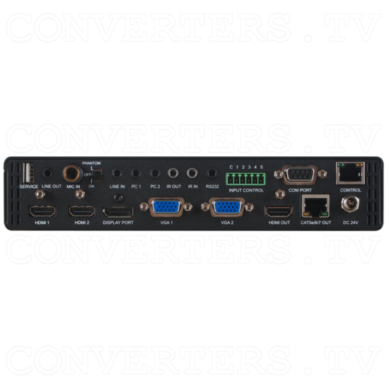 HDMI/Displayport/VGA to HDMI/HDBaseT Scaler - Back View