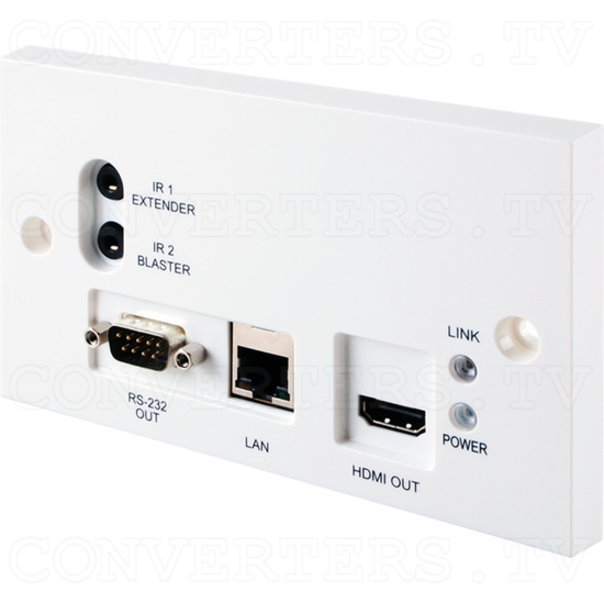 HDBaseT HDMI over CAT5e/6/7 Wallplate Receiver with 24vPoC and LAN Serving - ID#15532 Full View.png