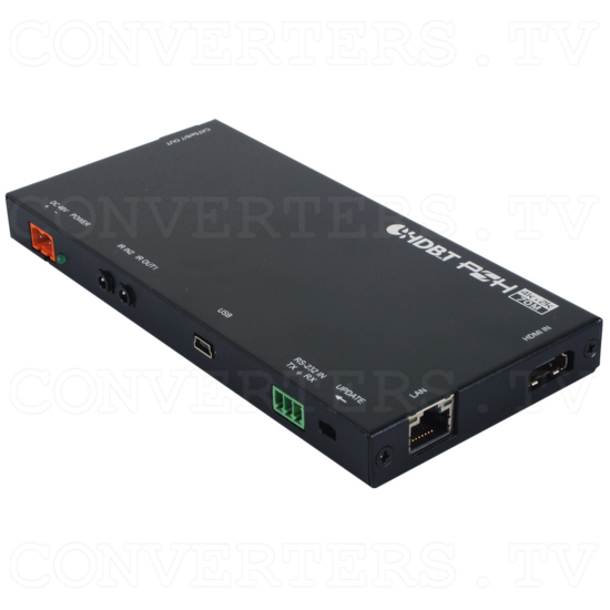 HDMI/USB over CAT5e/6/7 Slimline Transmitter with 48v PoH and LAN Serving - Full View.png