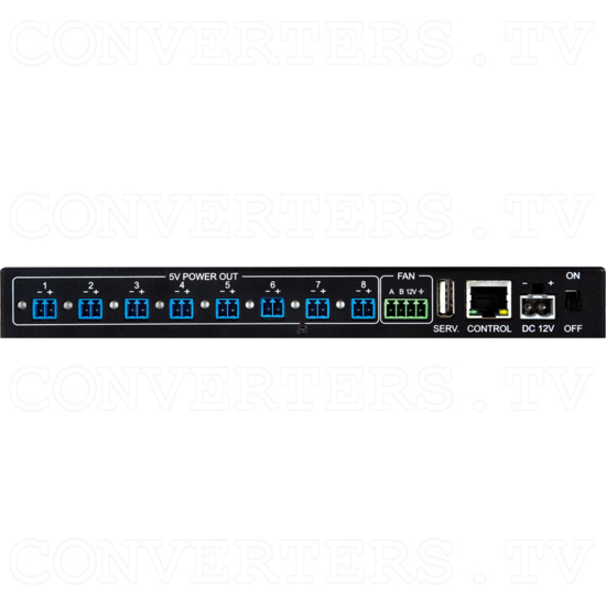 8-Port +5V DC Managed Rack Mounted PSU - ID#15509 Back View.png